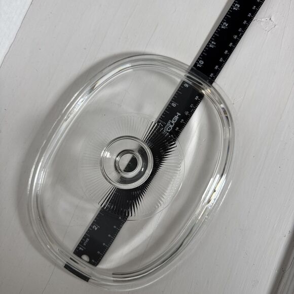 Pyrex F12C Replacement Lid Clear Oval "Ribbed" Casserole Corning Ware - Picture 6 of 6
